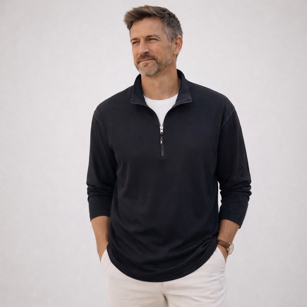 The North Face Vaporwick 1/2 Zip Pullover Men’s Black Knit Sweater Med Gorpcore